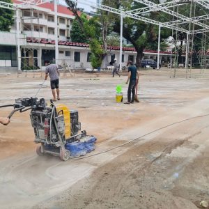 Mài phẳng bề mặt sân Pickleball