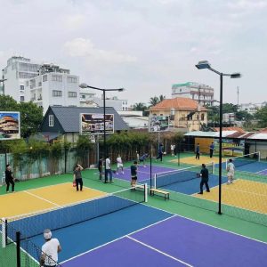 Thi công sân Pickleball ngoài trời