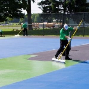 Thi công sân cầu lông theo chuẩn BWF 2025