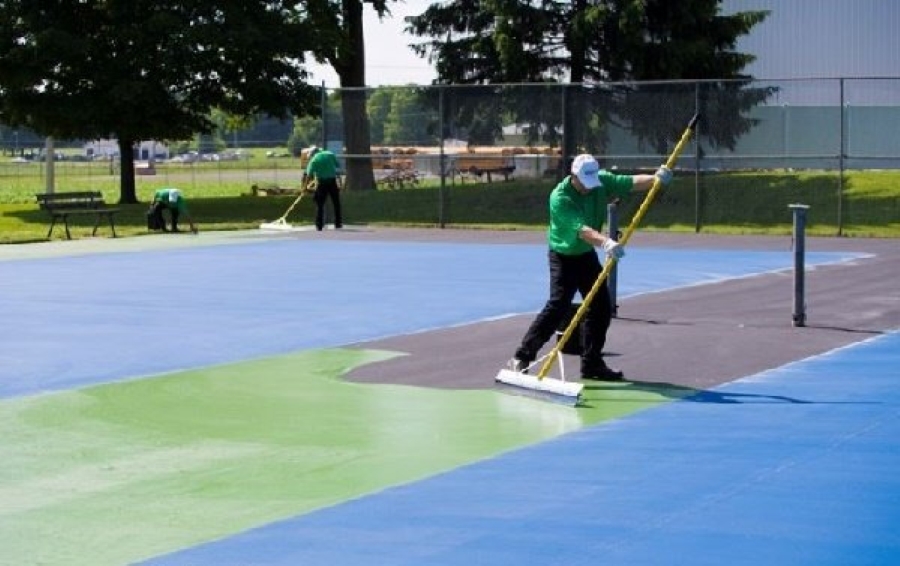 Thi công sân cầu lông theo chuẩn BWF 2025